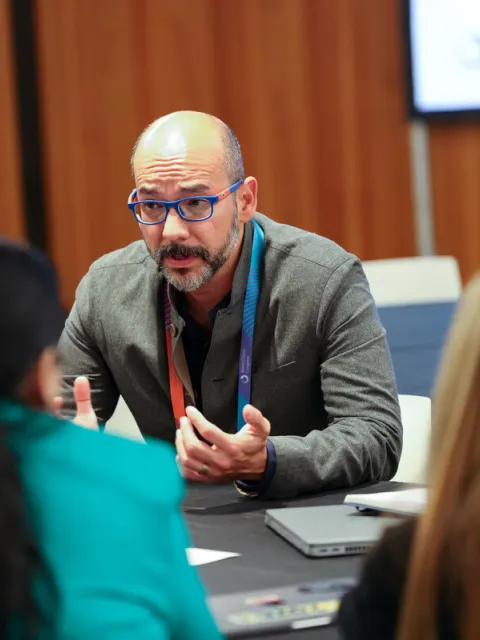 Participants of a workshop in discussion at the World Cancer Congress 2022 (Geneva, Switzerland)